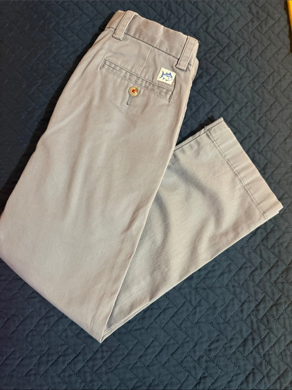Southern Tide Boys Sz 6 Chino Pants Cotton Stretch Adjustable Waist Preppy - Picture 1 of 4